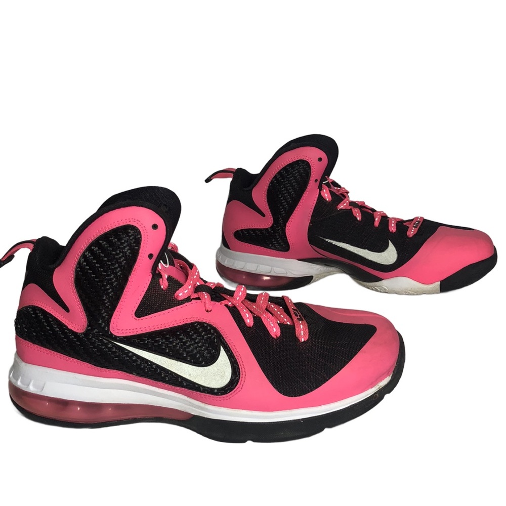 Nike Lebron James LBJ 9GS Laser Pink Basketball Shoes 472664-600 Youth Sz 7 Y